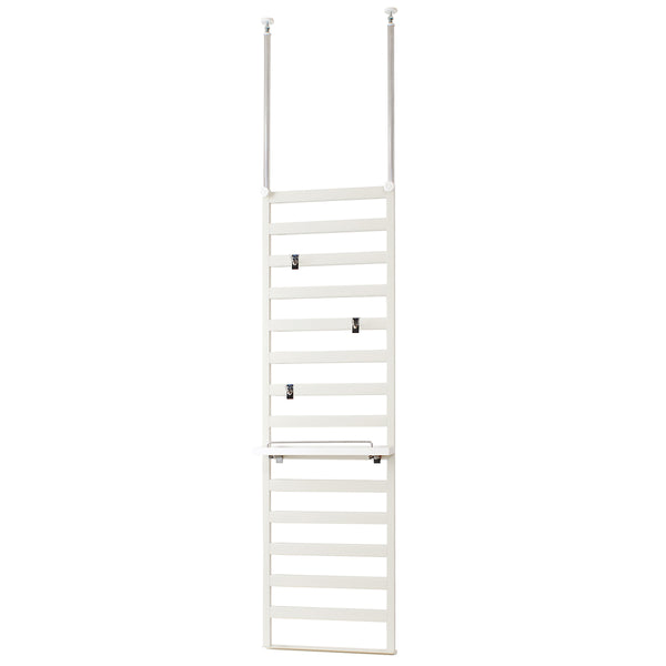 棚上突っ張りラダーラック幅40cm棚1枚フック3個付日本製