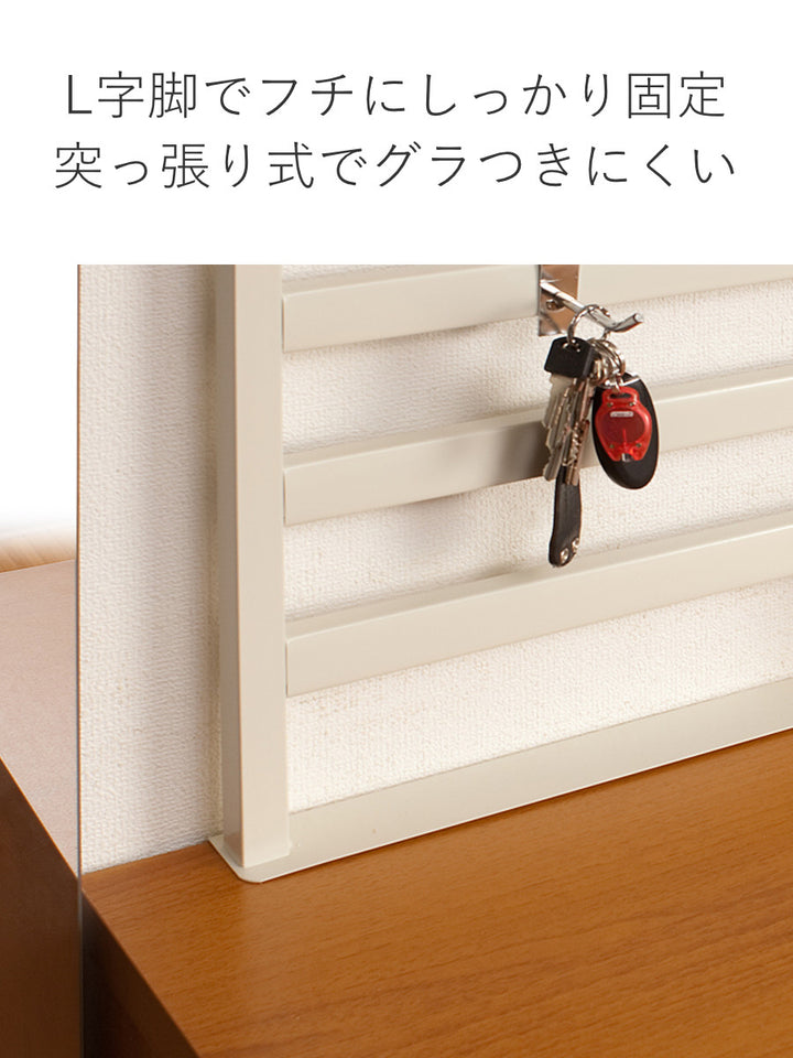 棚上突っ張りラダーラック幅60cm棚1枚フック4個付日本製