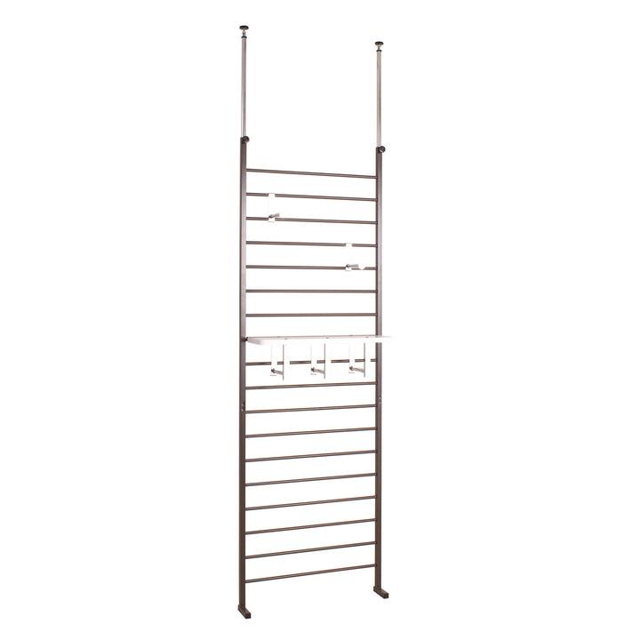 突っ張りラダーラック棚付幅65cm