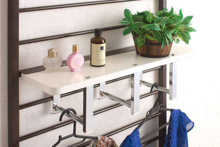 突っ張りラダーラック棚付幅65cm