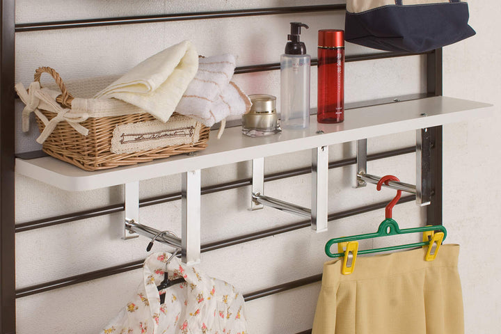 突っ張りラダーラック棚付き幅95cm