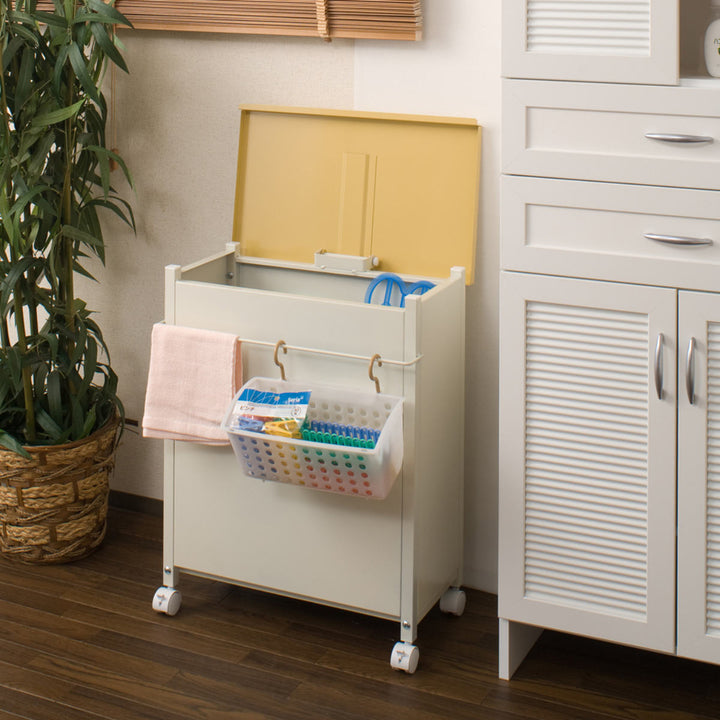 ベランダボックス奥行31.5cm小物収納カゴ付キャスター付