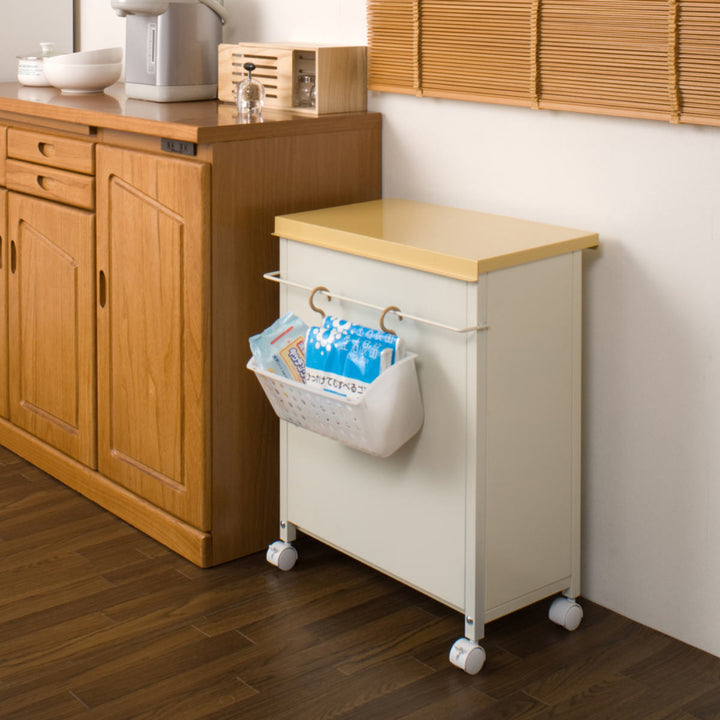 ベランダボックス奥行31.5cm小物収納カゴ付キャスター付