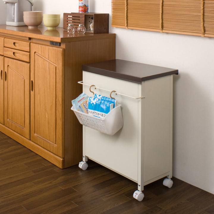 ベランダボックス奥行31.5cm小物収納カゴ付キャスター付