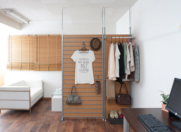 パーテーション突っ張り幅60cmクローゼットハンガーラック間仕切りつっぱりラック収納