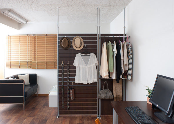 パーテーション突っ張り幅60cmクローゼットハンガーラック間仕切りつっぱりラック収納