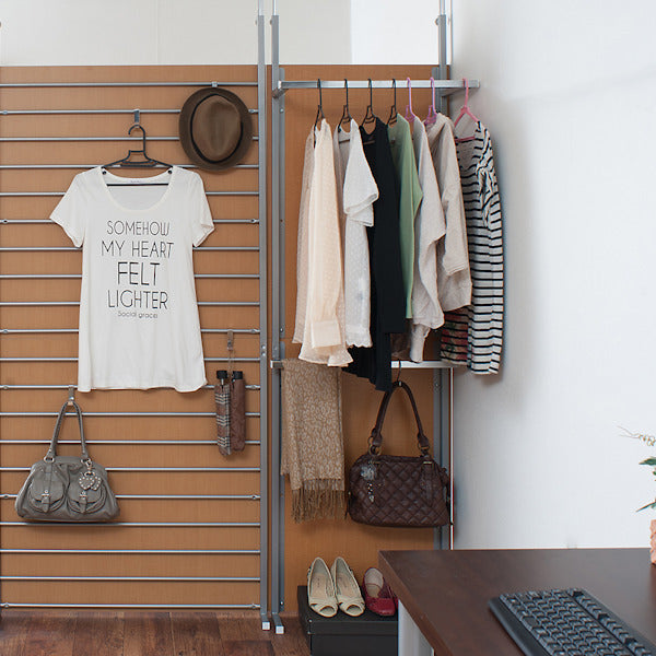 パーテーション突っ張り幅60cmクローゼットハンガーラック間仕切りつっぱりラック収納