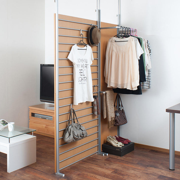 パーテーション突っ張り幅60cmクローゼットハンガーラック間仕切りつっぱりラック収納