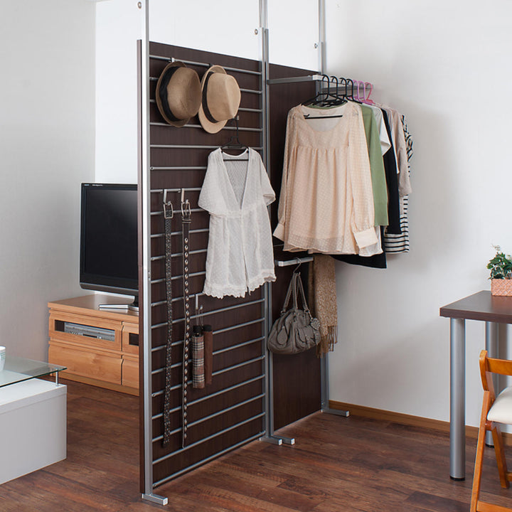 パーテーション突っ張り幅60cmクローゼットハンガーラック間仕切りつっぱりラック収納