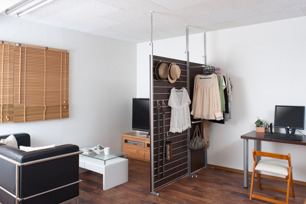 パーテーション突っ張り幅60cmクローゼットハンガーラック間仕切りつっぱりラック収納