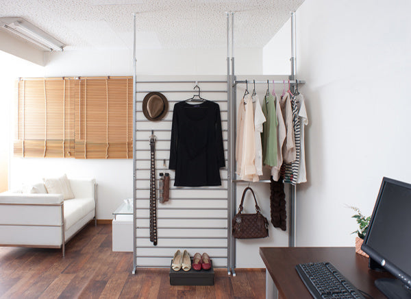 パーテーション突っ張り幅60cmクローゼットハンガーラック間仕切りつっぱりラック収納