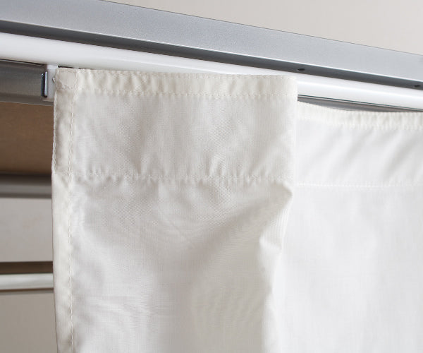 伸縮クローゼット最大幅125cmハンガーラックカーテン付き日本製