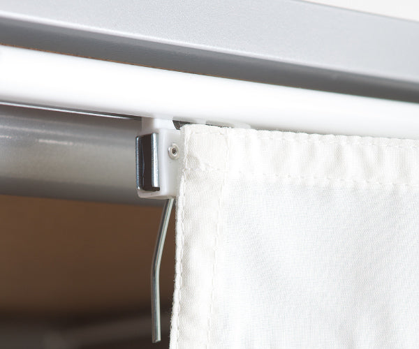 伸縮クローゼット最大幅125cmハンガーラックカーテン付き日本製