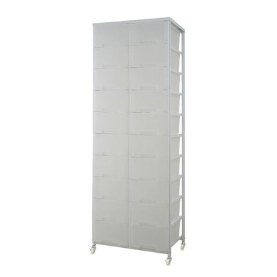 衣装ケース 大量収納プラスチックチェスト 2列10段