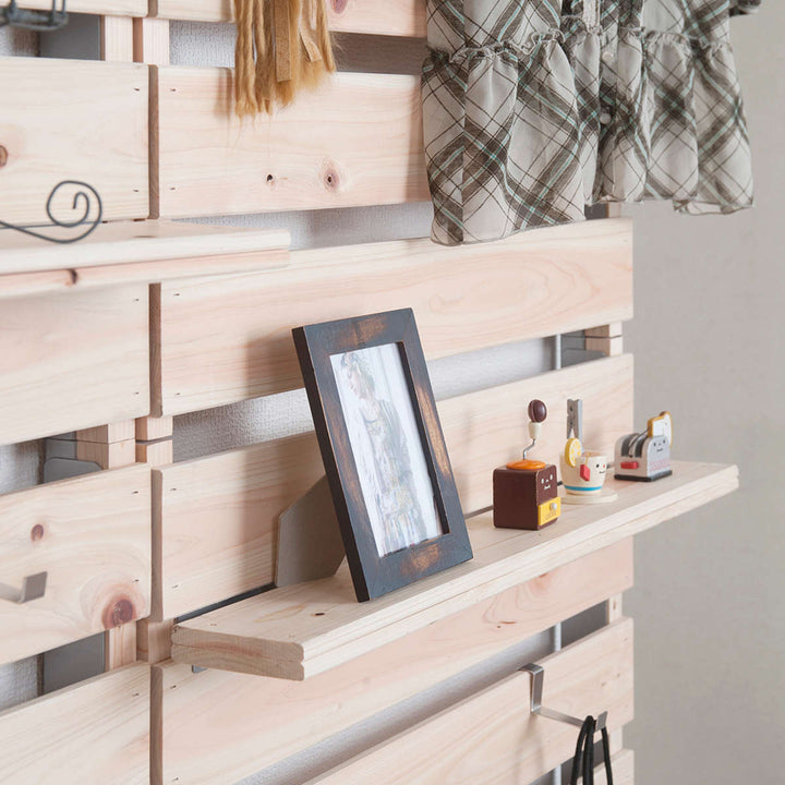 突っ張りラックひのき製幅60cm