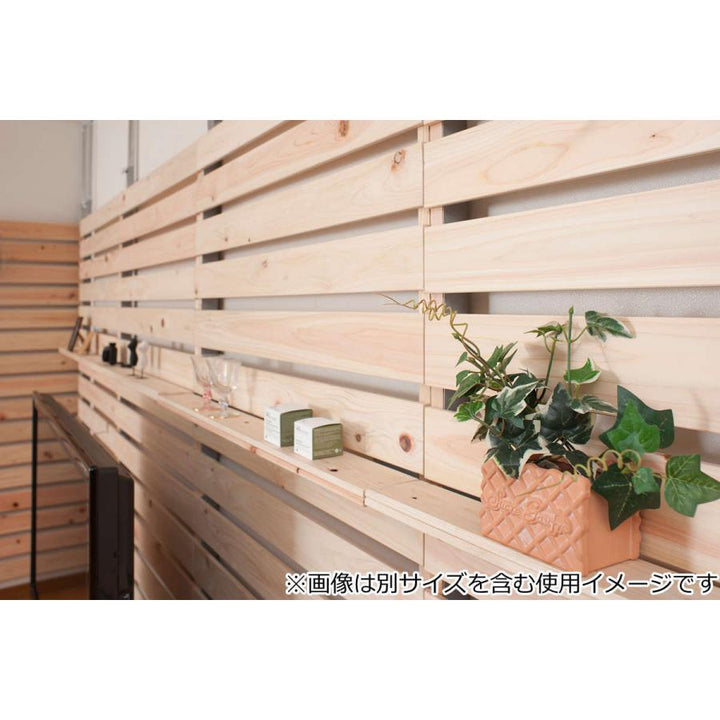 突っ張りラックひのき製幅90cm