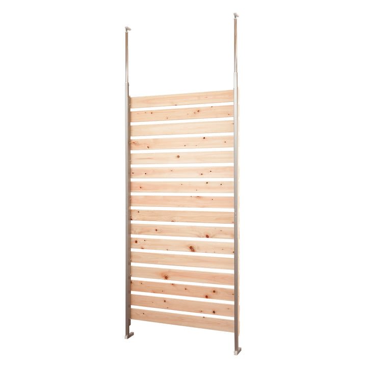 突っ張りラックひのき製幅90cm