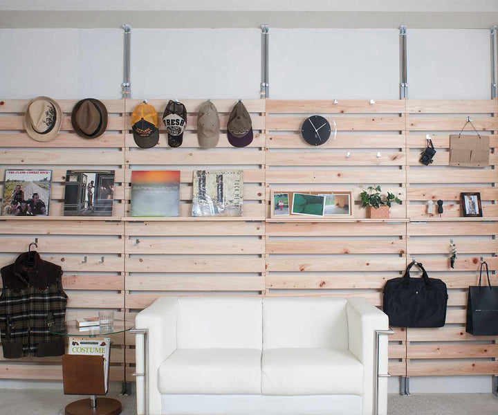 突っ張りラックひのき製用棚板幅60cm2枚組