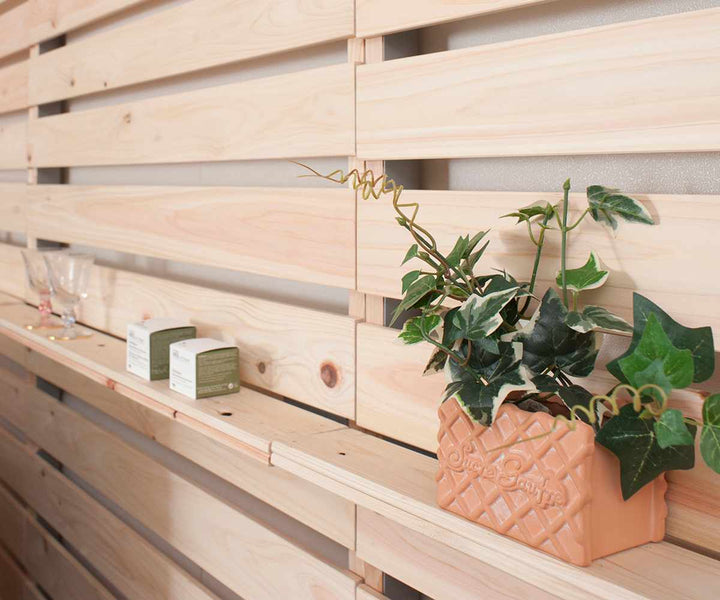 突っ張りラックひのき製用棚板幅90cm2枚組