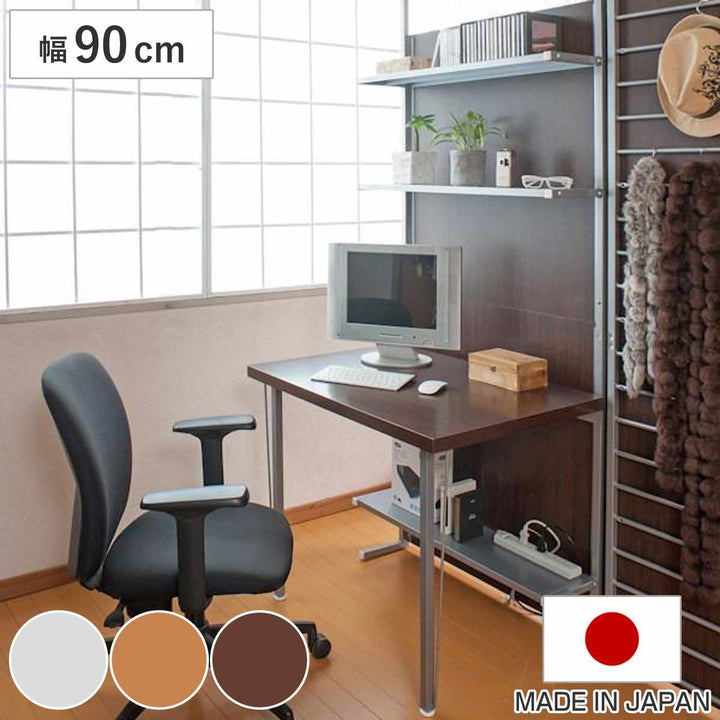 突っ張りパーテーションデスクタイプ棚付幅90cm