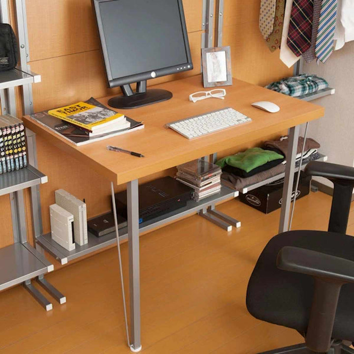 突っ張りパーテーションデスクタイプ棚付幅90cm