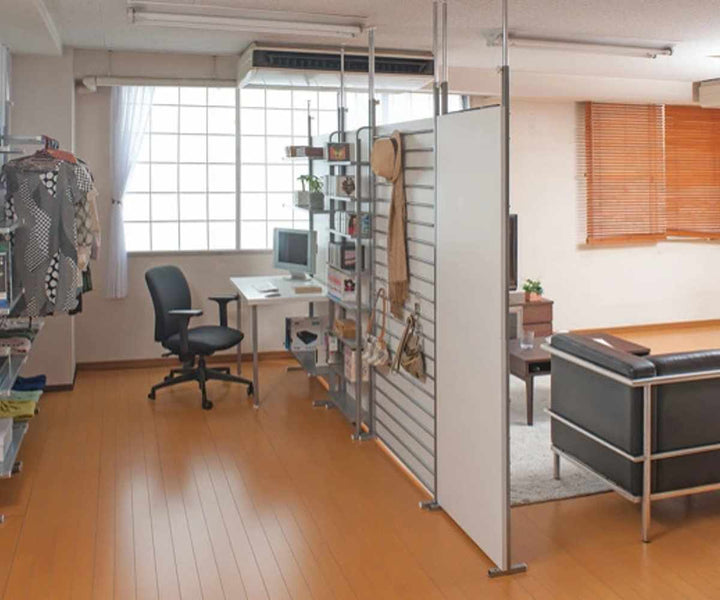 突っ張りパーテーションデスクタイプ棚付幅90cm