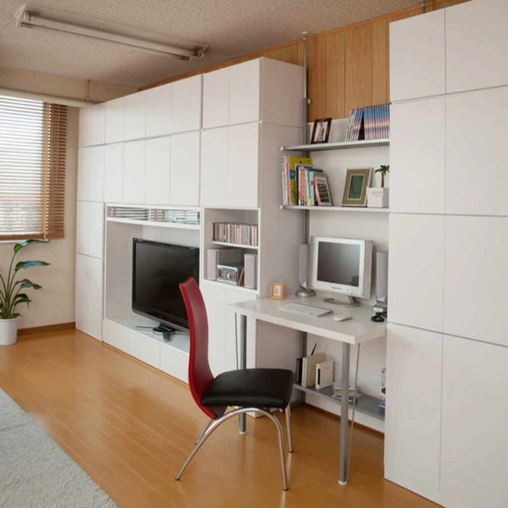 突っ張りパーテーションデスクタイプ棚付幅90cm