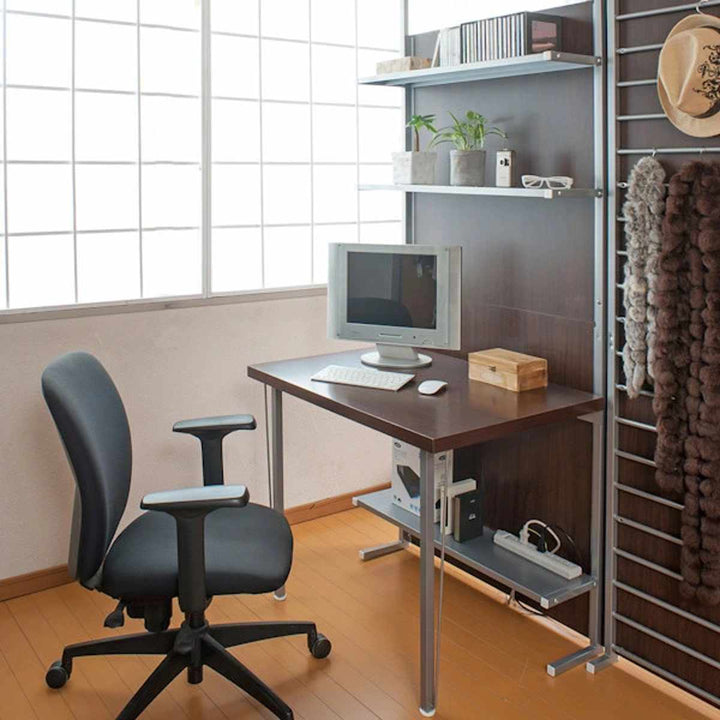 突っ張りパーテーションデスクタイプ棚付幅90cm