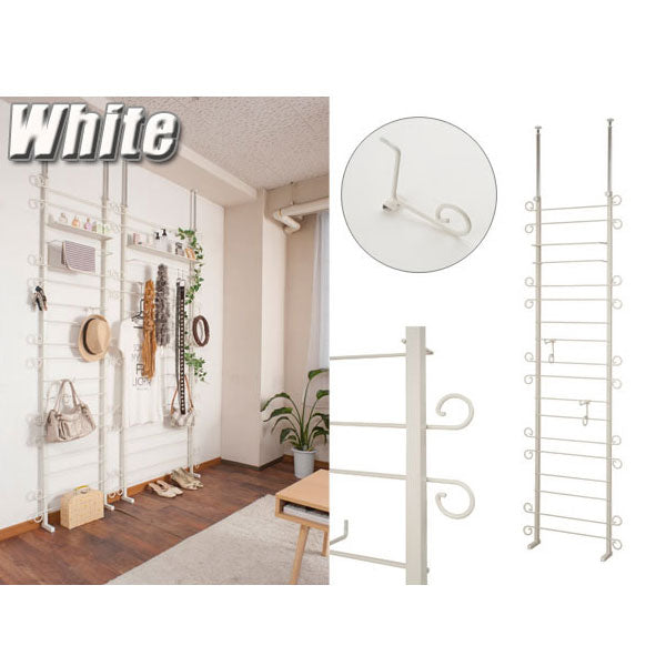 突っ張りラックラダーラックカーリーデザイン幅60cm