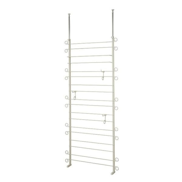 突っ張りラックラダーラックカーリーデザイン幅90cm