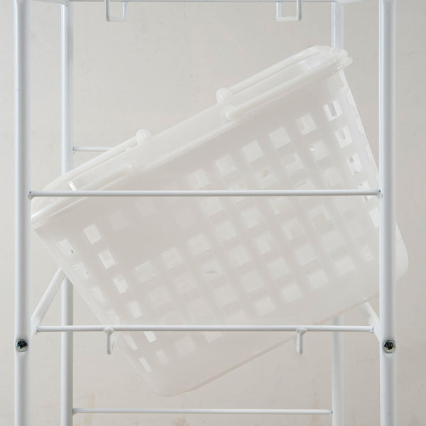 キャスター付きバスケットワゴン3段天板無し