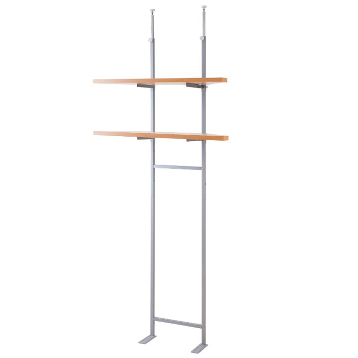 突っ張りコーナーラック幅90cm棚板2枚壁面収納日本製