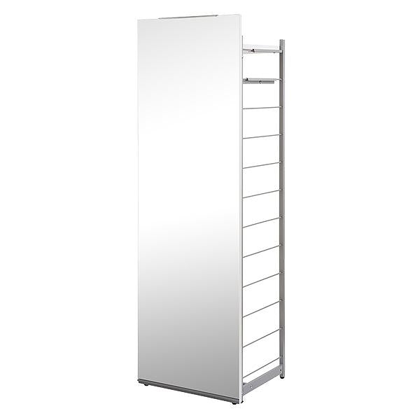 ハンガーラック間仕切りラック背面ミラーパネル幅60cm