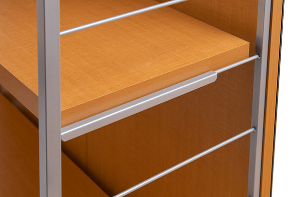 ハンガーラック間仕切りラック背面ミラーパネル幅120cm