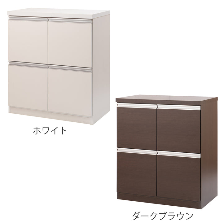 キャビネット幅73cm4枚扉タイプ日本製完成品