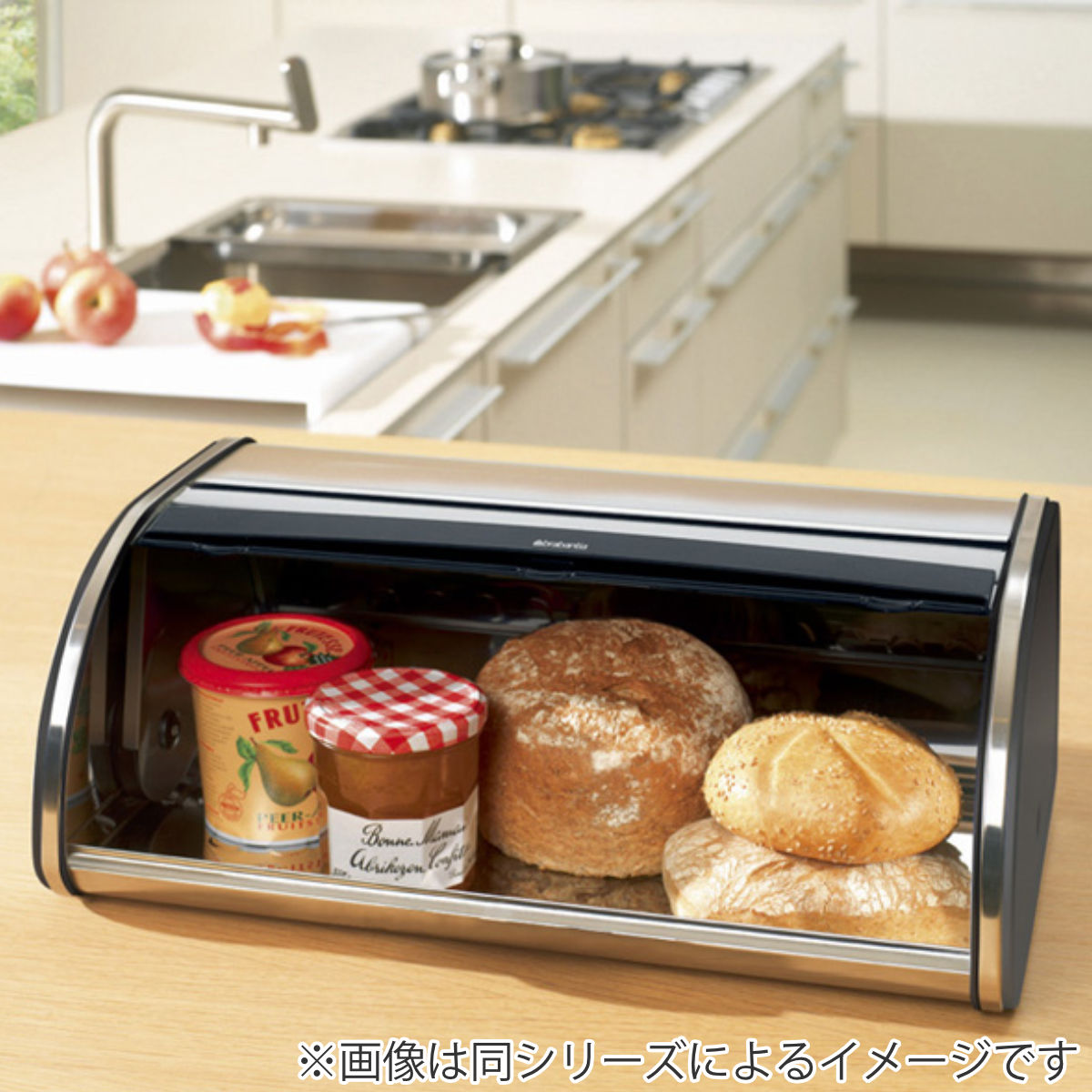 ブレッドケース brabantia ブレッドビン ロールトップ クローム – ハウジー