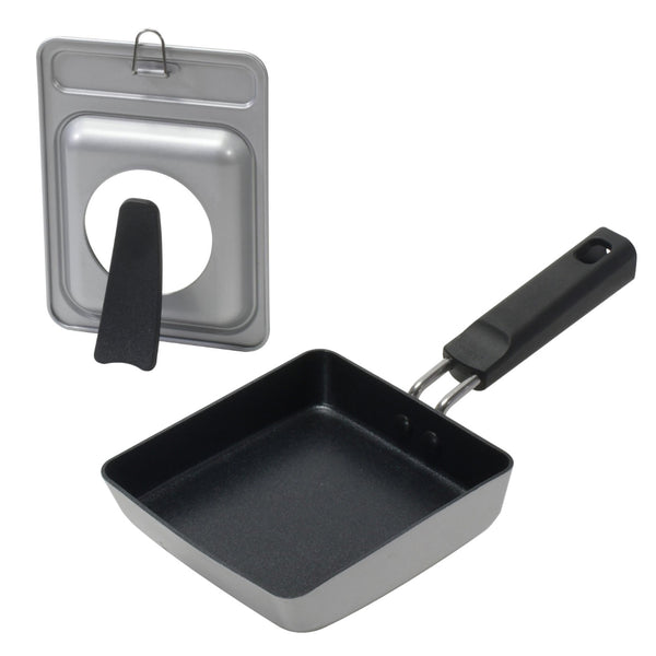 卵焼き器13×14cmIH対応ガラス蓋付き2点セットチーノ