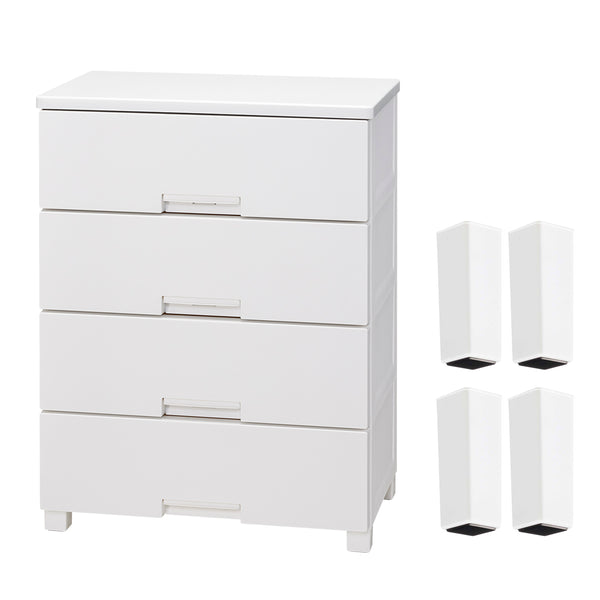 チェストお掃除ラク脚付きフィッツチェスト65044段幅65×奥行41×高さ85cm