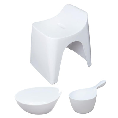 風呂椅子 30cm 湯桶 手桶 3点セット ヒューバス バススツール×ウォッシュボール×ハンディーボール 日本製