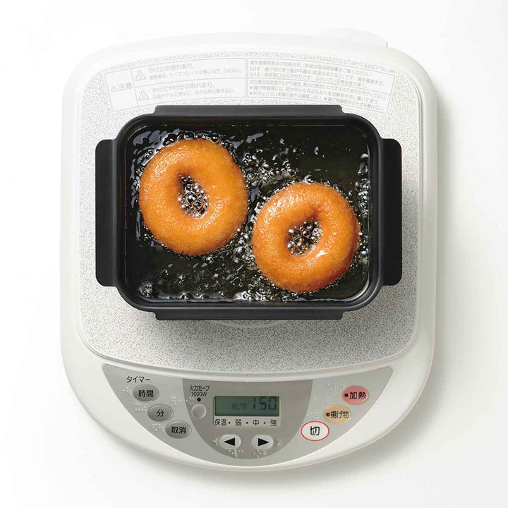 天ぷら鍋3点＆揚げ物ざるセットIH対応ポコフリット角型ワイド