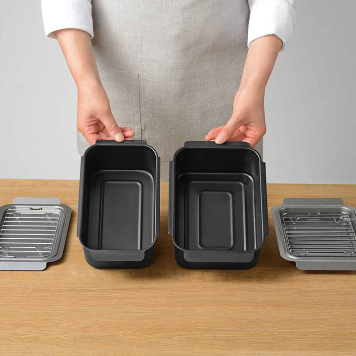 天ぷら鍋3点＆揚げ物ざるセットIH対応ポコフリット角型ワイド