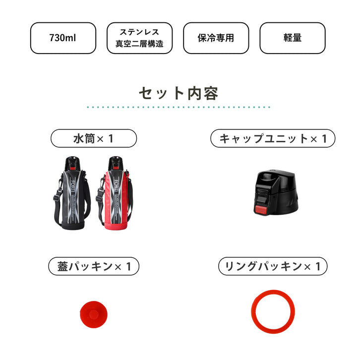 水筒730mlフォルティパッキンユニットセット