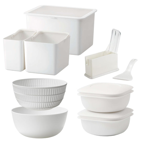 お米グッズセットライクイット米とぎボウル冷凍ごはん容器米びつしゃもじ