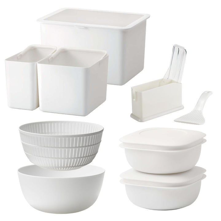 お米グッズセットライクイット米とぎボウル冷凍ごはん容器米びつしゃもじ