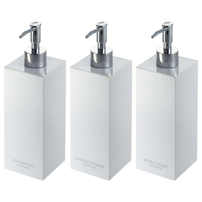 山崎実業 MIST ツーウェイディスペンサー スクエア 3本セット シャンプー＋コンディショナー＋ボディソープ ミスト