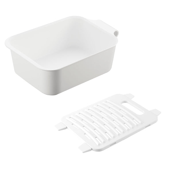 山崎実業towerマグネットの引っ掛けバケツ＆浸け置き板セットタワー