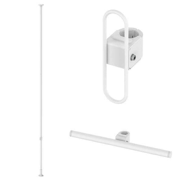 tatecco突っ張り定番3点セット高さ190～300cmポールまっすぐバーわっかのフック