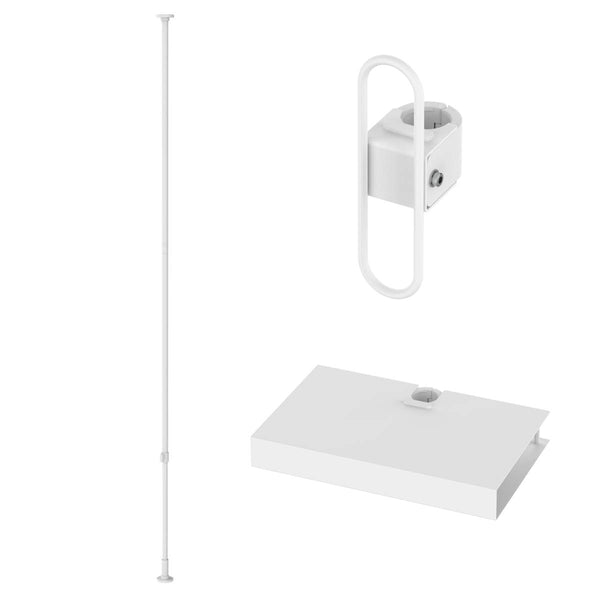 tatecco突っ張りちょい置き3点セット高さ190～300cmポールわっかのフックかくせるテーブル