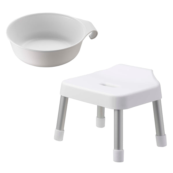 山崎実業MIST引っ掛け風呂イスSH25+マグネット＆引っ掛け湯おけ2点セットミスト