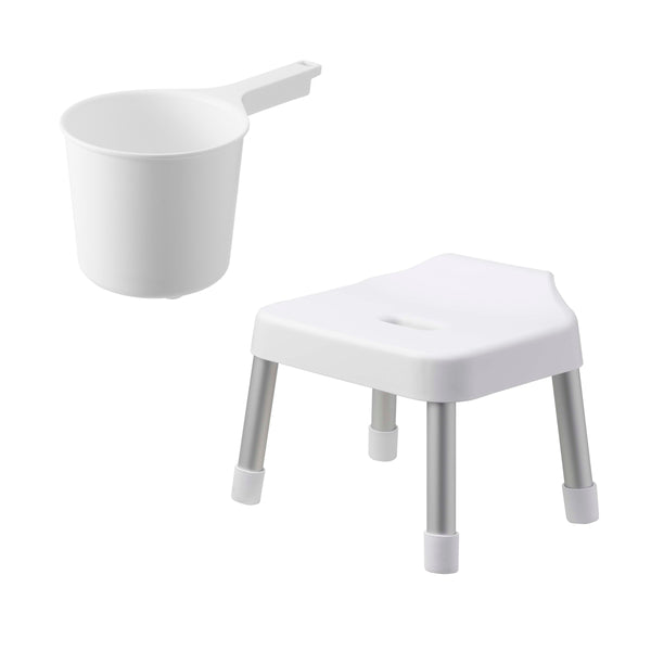 山崎実業MIST引っ掛け風呂イスSH25+マグネット手おけ2点セットミスト